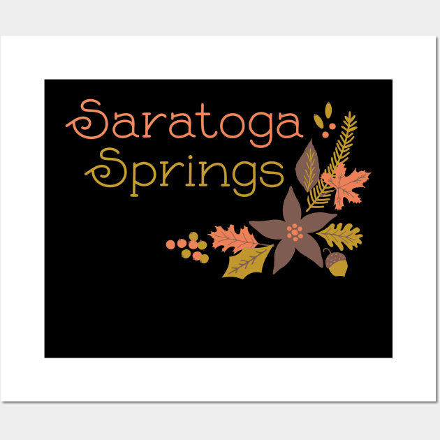 Saratoga Springs Upstate New York Fall Foliage Wall Art by sewandtell